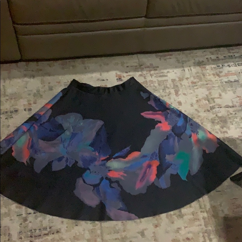 Beautiful circle skirt large. Flower watercolor